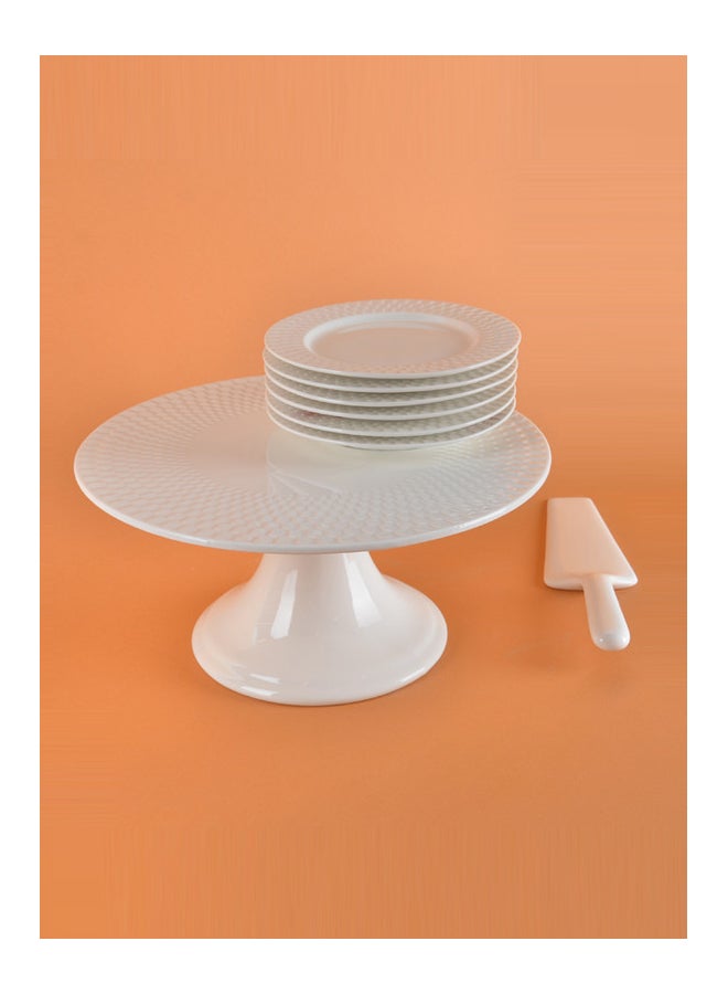 Dove 8-Piece Cake Stand White - Image 3