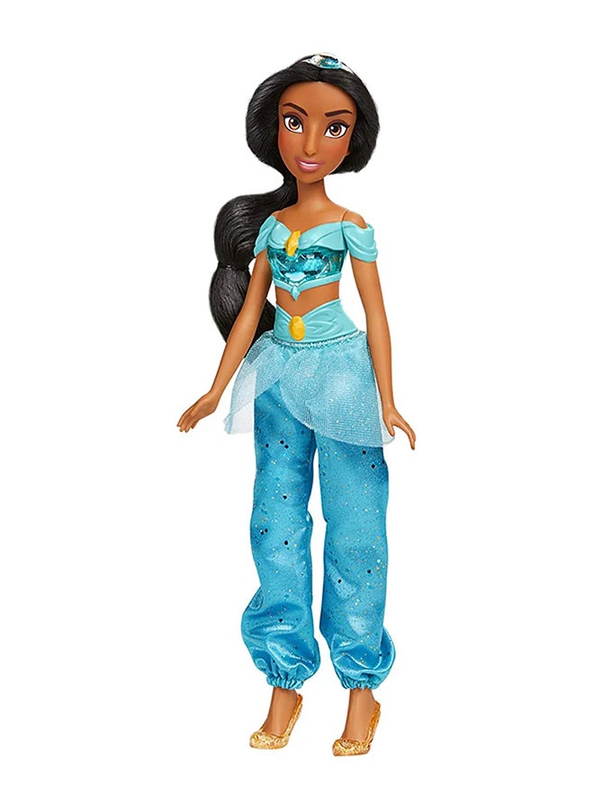 Disney Princess Royal Shimmer Jasmine Doll, Fashion Doll with Skirt and Accessories - Image 1