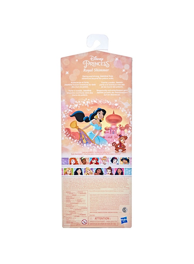 Disney Princess Royal Shimmer Jasmine Doll, Fashion Doll with Skirt and Accessories - Image 3