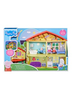 Peppa Pig Peppa  Peppa’s Adventures Peppa's Playtime to Bedtime House Toy, with Speech, Light, and Sounds, 3 Figures, 13 Accessories, Ages 3 and Up  - Image 1
