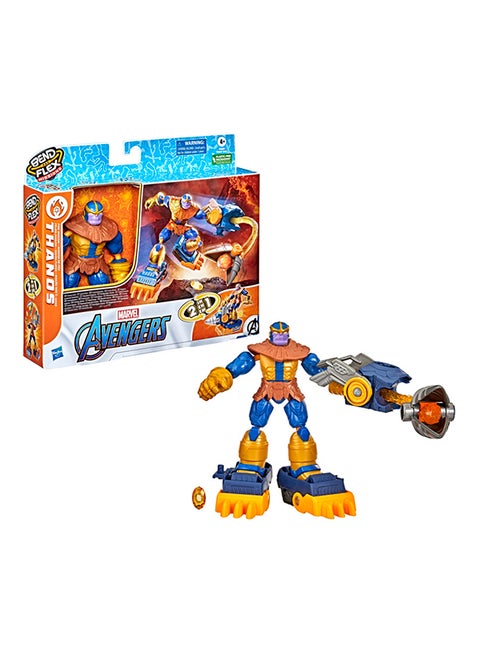 Bend and Flex Missions Thanos Fire Mission Figure, 6-Inch-Scale Bendable Toy with 2-in-1 Accessory for Kids Ages 4 and Up