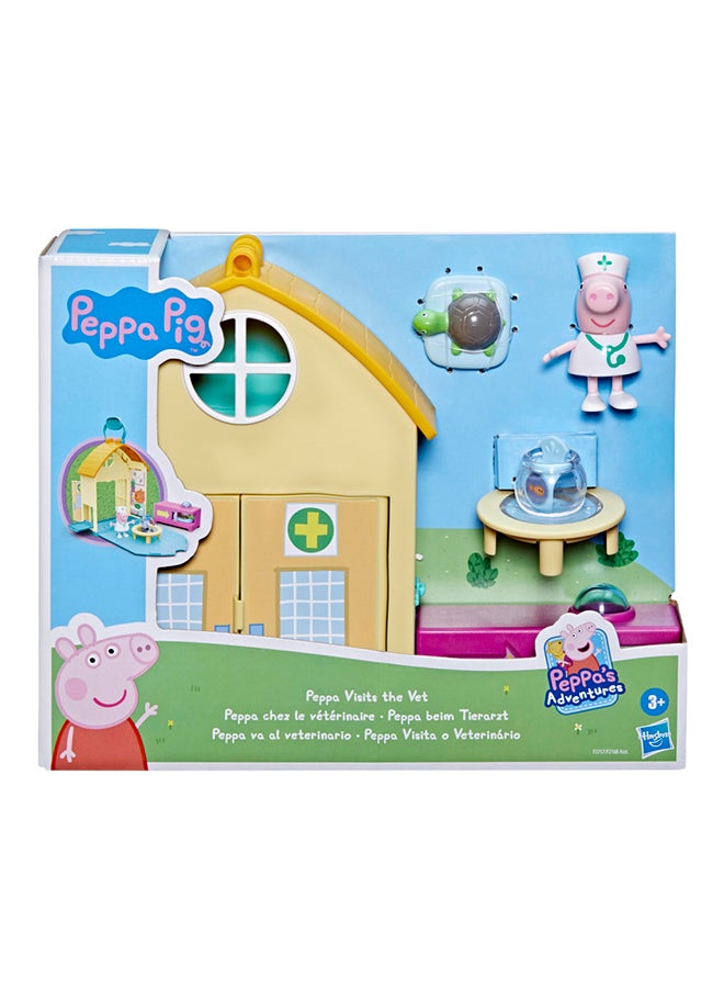 Peppa Pig Peppa  Peppa’s Adventures Peppa Visits the Vet Fun Playset Preschool Toy, Includes 1 Figure and 3 Accessories, Ages 3 and Up  - Image 1