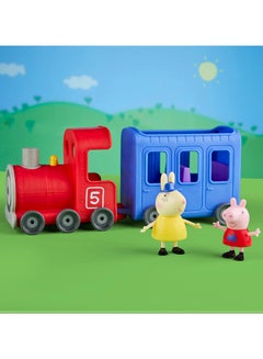 Peppa Pig Peppa  Peppa’s Adventures Miss Rabbit’s Train 2-Part Detachable Vehicle Preschool Toy: 2 Figures, Rolling Wheels, for Ages 3 and Up  - Image 4