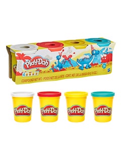 Play-Doh 4 Pack of Classic Non-Toxic Colors for Kids 2 Years and Up, 4-Ounce Cans (Blue, Yellow, Red, White)