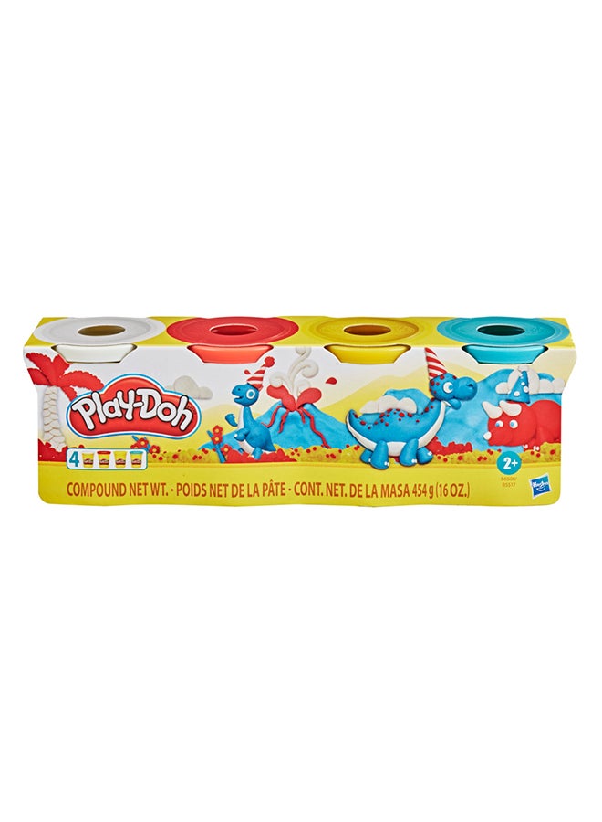 Play-Doh - Play-Doh 4 Pack of Classic Non-Toxic Colors for Kids 2 Years and Up, 4-Ounce Cans (Blue, Yellow, Red, White) - Image 1