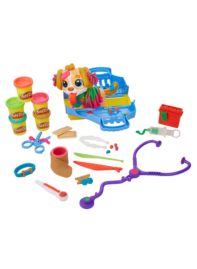 Play-Doh Care And Carry Vet Playset for Kids 3 Years and Up with Toy Dog, Storage, 10 Tools, and 5 Modeling Compound Colors, Non-Toxic  - Image 3