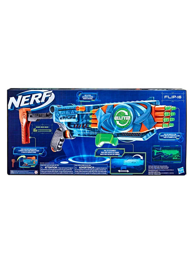 NERF Nerf Elite 2.0 Flipshots Flip-16 Blaster with 16 Dart Barrels, 16 Nerf Elite Darts