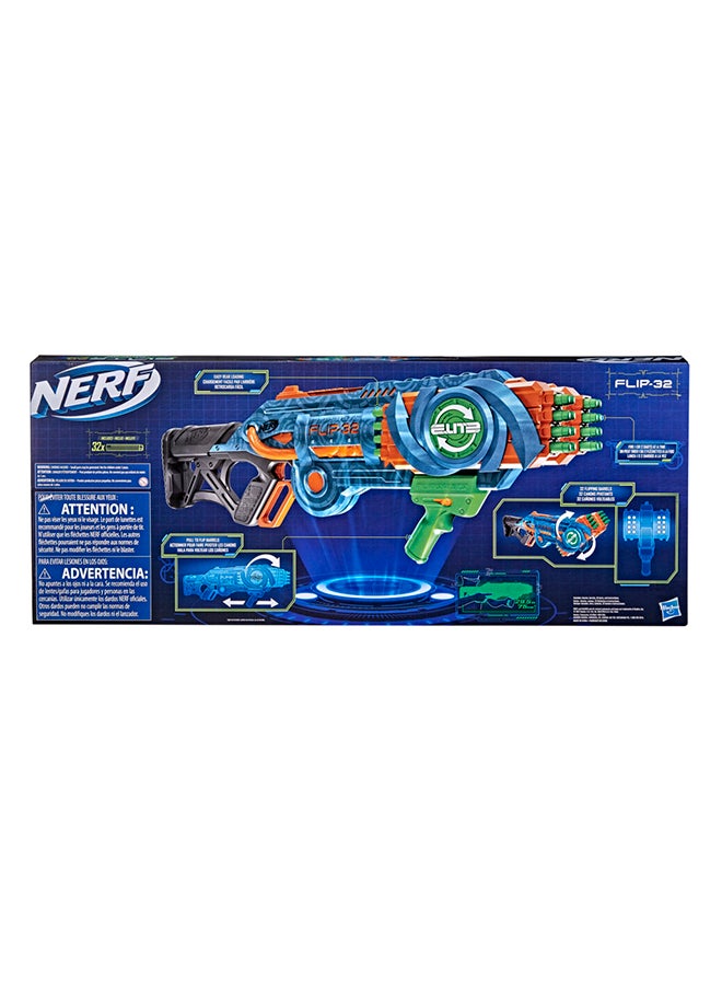 NERF - Nerf Elite 2.0 Flipshots Flip-32 Blaster with 32 Dart Barrels, 32 Nerf Elite Darts - Image 1