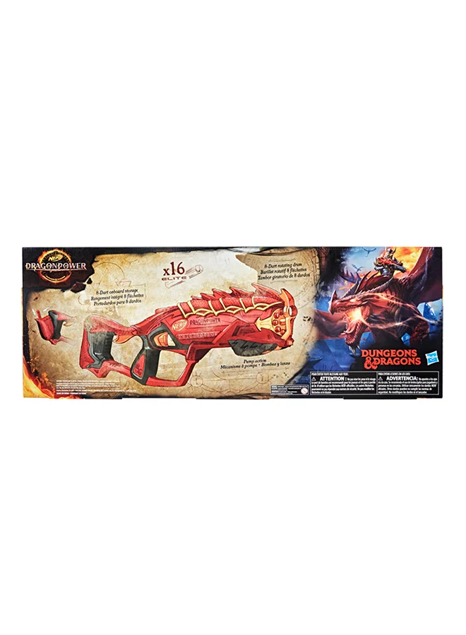 NERF DragonPower Emberstrike Blaster Inspired By Dungeons and Dragons 8-Dart Rotating Drum 16 Official Nerf Elite Darts 8-Dart Storage