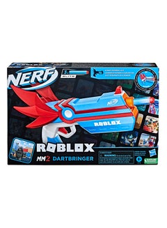 Nerf Roblox MM2: Dartbringer Dart Blaster, Includes Code to Unlock Exclusive Virtual Item, Internal 3-Dart Clip, 3 Nerf Elite Darts