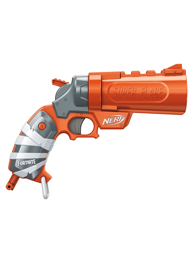 NERF Nerf Fortnite Flare Dart Blaster, Break-Open Dart Loading, Includes 3 Official Nerf AccuStrike Mega Darts, Pull-Down Priming Handle