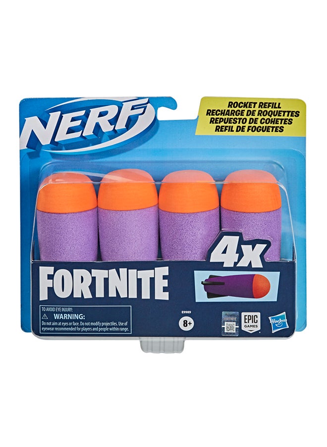 NERF - Nerf Fortnite Rocket Refill, Includes 4 Official Nerf Foam Rockets Compatible with Nerf Fortnite Rocket-Firing Blasters - Image 1