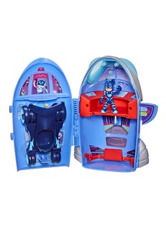 PJ Masks 2-in-1 HQ Playset, Headquarters and Rocket Preschool Toy for Kids Ages 3 and Up, Includes Catboy Action Figure and Cat-Car Vehicle - v1648716617/N52801472A_2