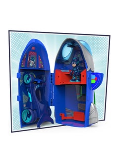 PJ Masks 2-in-1 HQ Playset, Headquarters and Rocket Preschool Toy for Kids Ages 3 and Up, Includes Catboy Action Figure and Cat-Car Vehicle - v1648716617/N52801472A_5