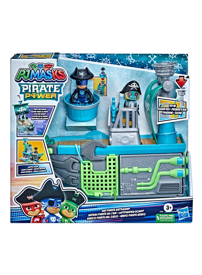 PJMASKS - PJ Masks Sky Pirate Battleship Preschool Toy, Vehicle Playset with 2 Action Figures, Projectile Launchers, and More for Ages 3 and Up - Image 1