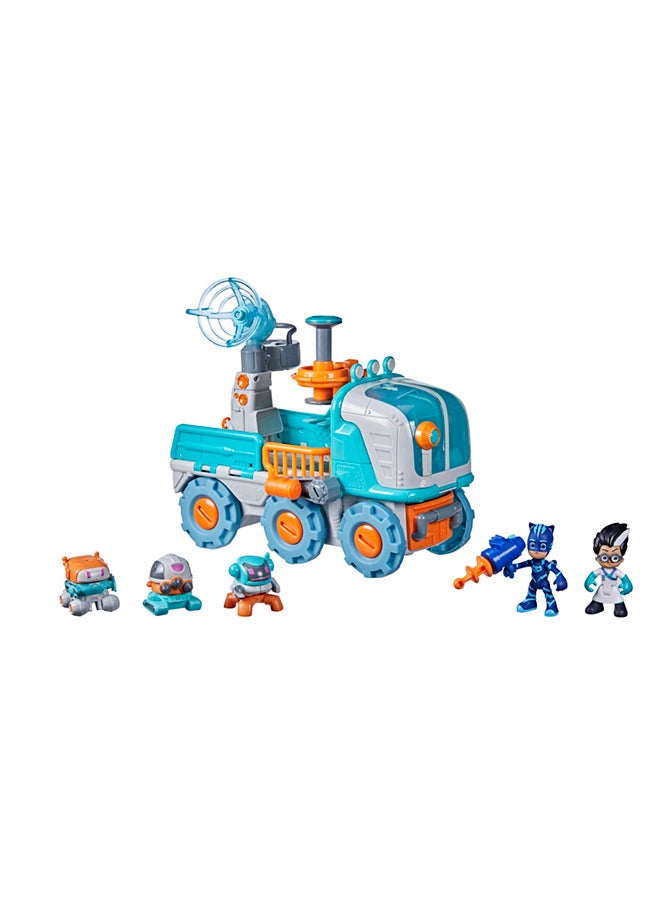 PJMASKS - Romeo Bot Builder Preschool Toy, 2-in-1 Romeo Vehicle and Robot Factory Playset with Lights and Sounds - Image 1