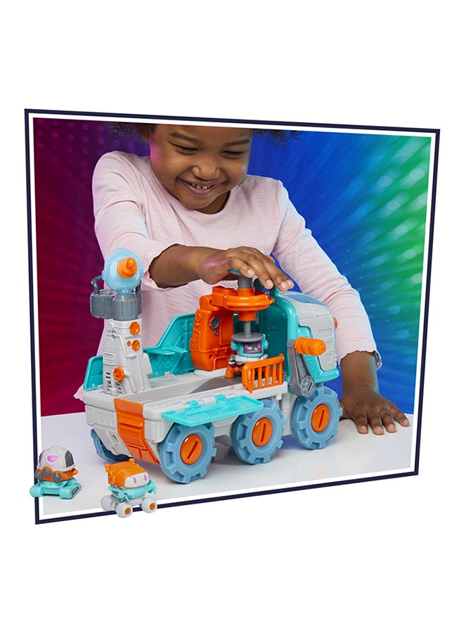 PJMASKS - Romeo Bot Builder Preschool Toy, 2-in-1 Romeo Vehicle and Robot Factory Playset with Lights and Sounds - Image 1
