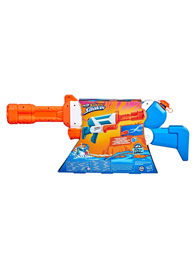 NERF Nerf Super Soaker Twister Water Blaster, 2 Twisting Streams of Water, Pump to Fire, Outdoor Water-Blasting