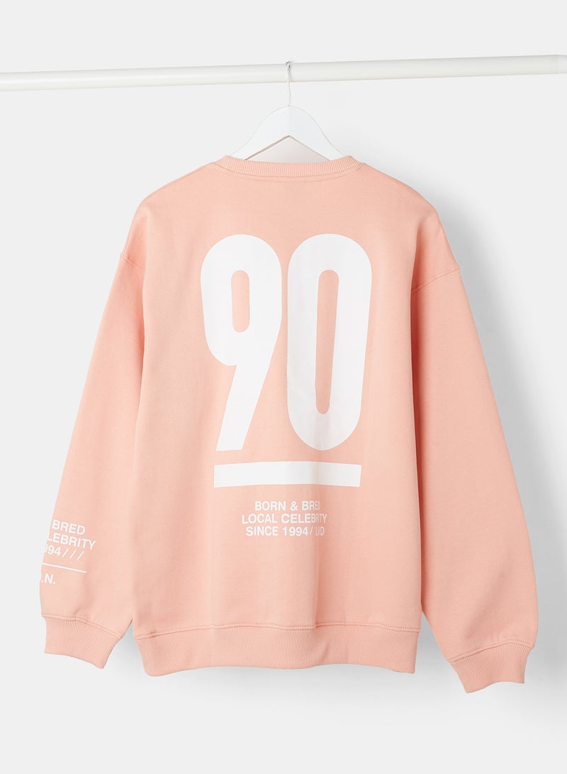 STATE 8 Printed Sweatshirt Pink  - Image 2