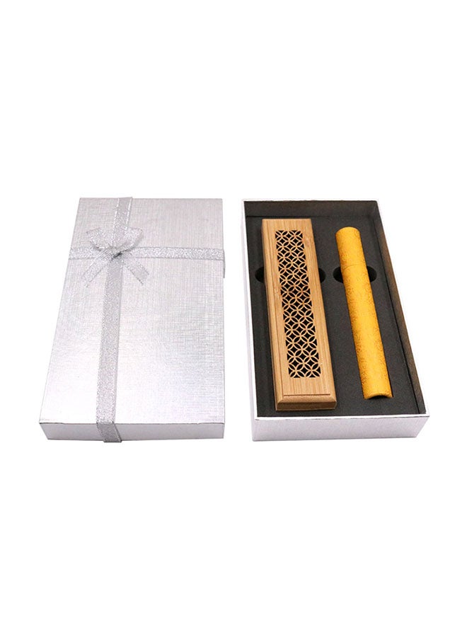 Bakhoor BoSidin - Wooden Incense Burner with Cambodian Oud Incense Sticks in Gift Box Brown 125grams - Image 1