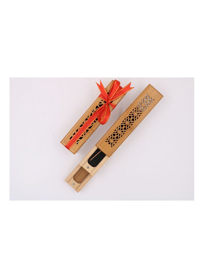 Bakhoor BoSidin 20 Piece -Oud Bakhoor Incense Sticks With Wooden Burner Brown 93grams - Image 1