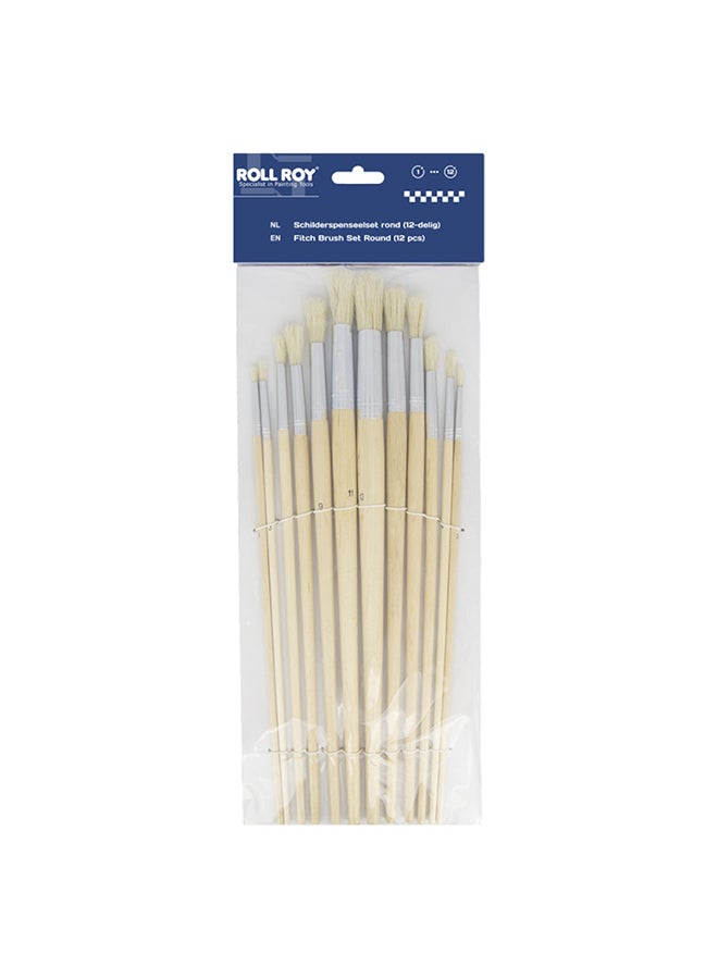 Roll Roy 12-Piece Round Fitch Set Cream 12mm  - Image 2