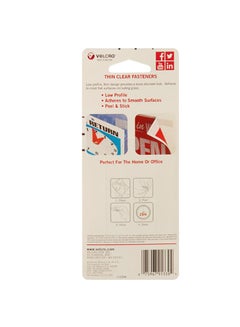 Velcro Thin Squares Fasteners Clear 0.875inch  - Image 2