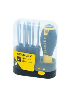 Stanley 9-Way Screwdriver Silver/Black/Yellow  - Image 1