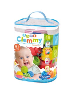 Clementoni 24-Piece Baby Clemmy Stacking Block Set 14.96x7.09x2.36inch  - Image 1