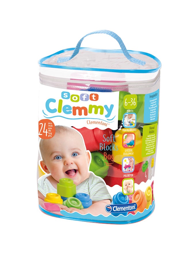 Clementoni - 24-Piece Baby Clemmy Stacking Block Set 14.96x7.09x2.36inch - Image 1