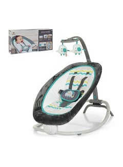 Mastela Lightweight Baby Rocker Adjustable Chair For Newborn To Toddler With Musical Toys-Grey/White  - Image 3