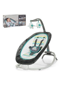 Mastela Lightweight Baby Rocker Adjustable Chair For Newborn To Toddler With Musical Toys-Grey/White  - Image 2
