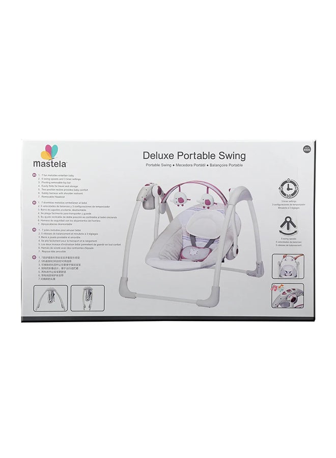 Mastela - Deluxe Portable Baby Swing With The Five-point Seat Belt and Removable Arc, Toys - Image 1