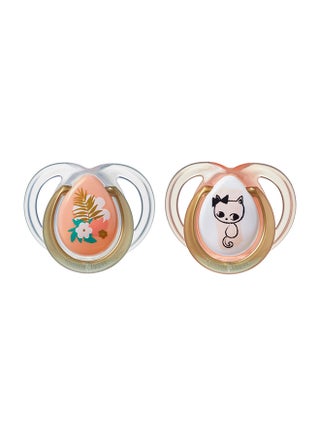 Moda SoothersFor Newborns, Symmetrical Orthodontic Design, BPA-Free Silicone Baglet, Includes Steriliser Box, 0-6m, Pack Of 2 Dummies - v1648730999/N45454920A_1