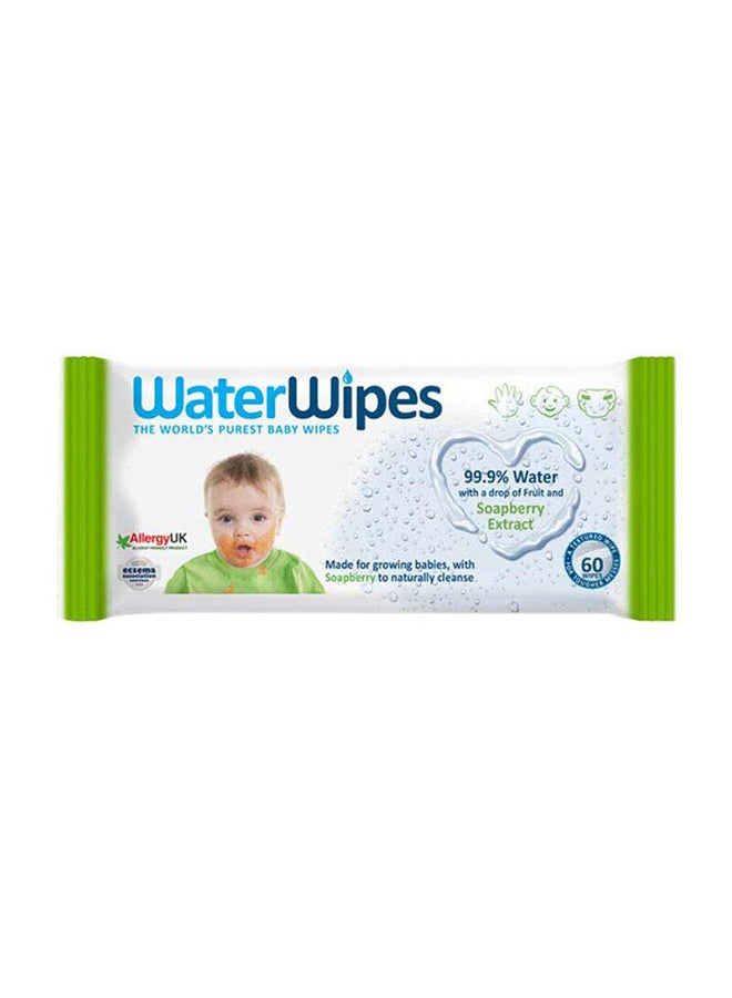 WaterWipes - Packs of 12 Soapberry Toddler Baby Water Wipes, Mild and hypoallergenic, 60 Wipes (720 Wipes) - Image 1