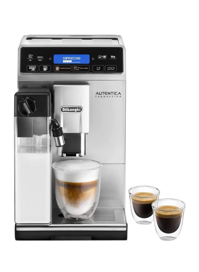 De'Longhi Autentica Cappuccino Bean-To-Cup Coffee Machine 1.4 L 1450.0 W ETAM 29.660.SB Silver/Black - Image 1
