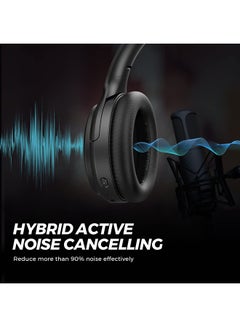 SoundPEATS Wireless Bluetooth Over Ear Headphones Black  - Image 2