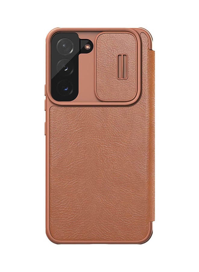 Nillkin Qin Pro Leather Flip Cover For Samsung Galaxy S22 Brown