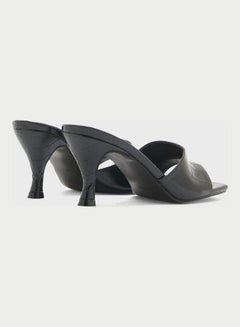 FYOR One Strap Low Heel Sandals Black  - Image 2