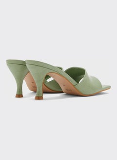 FYOR One Strap Low Heel Sandals Green  - Image 2