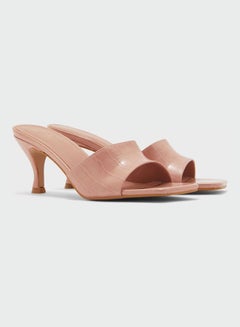 FYOR One Strap Low Heel Sandals Beige  - Image 3