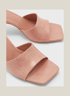 FYOR One Strap Low Heel Sandals Beige  - Image 4