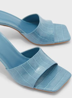 FYOR One Strap Low Heel Sandals Blue  - Image 4