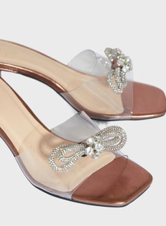 FYOR One Strap Low Heel Sandals Bronze  - Image 4