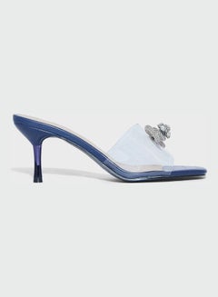 FYOR One Strap Low Heel Sandals Navy  - Image 1