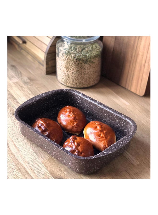 فيسمان صينية شواء مصنوعة من الألومنيوم مع طلاء تاتش ستون مانع للالتصاق بني 25x18x6سم - Image 4