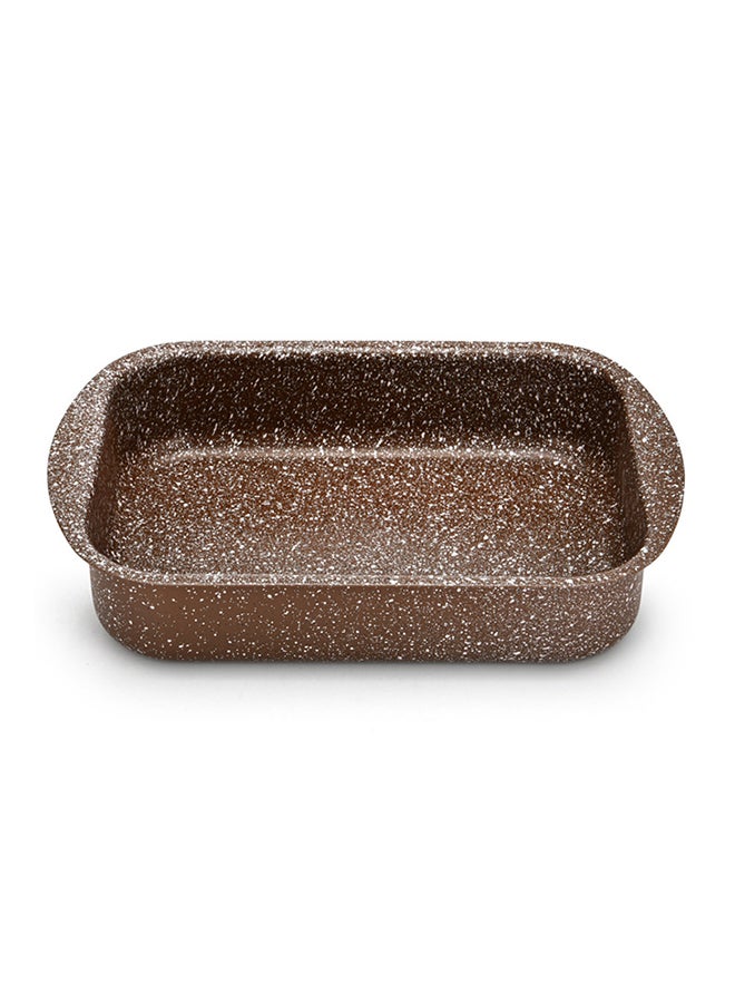 فيسمان صينية شواء مصنوعة من الألومنيوم مع طلاء تاتش ستون مانع للالتصاق بني 25x18x6سم - Image 5