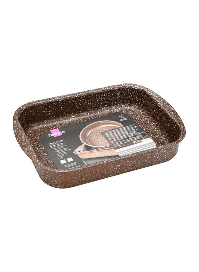 Fissman Roaster Pan Aluminum With TouchStone Non Stick Coating Brown 30x22x6cm  - Image 1