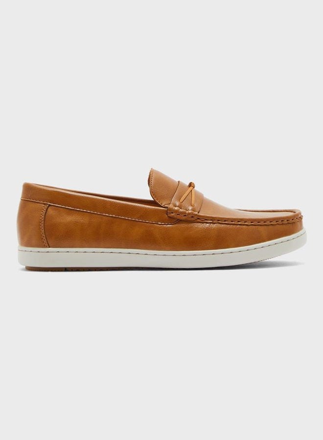 Robert Wood By Namshi Faux Leather Casual Loafers Black  - Image 1