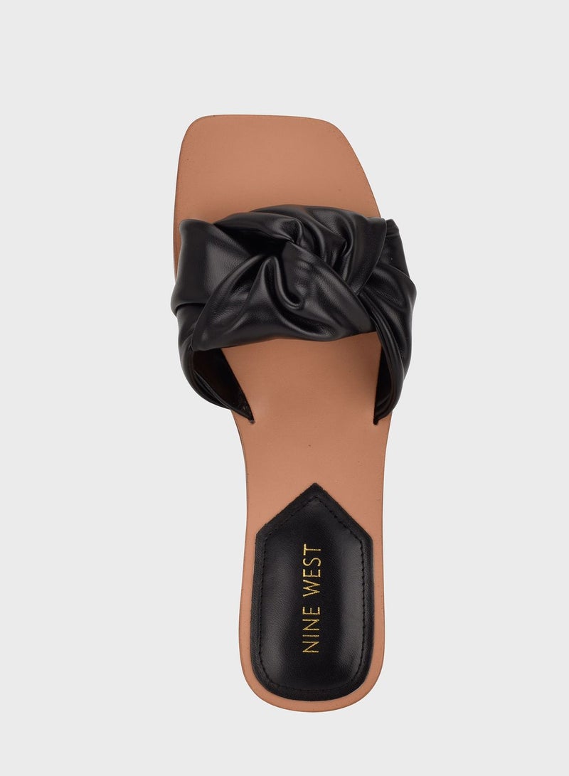 NINE WEST Wnrosey3 Flat Sandals For Women Black  - Image 4